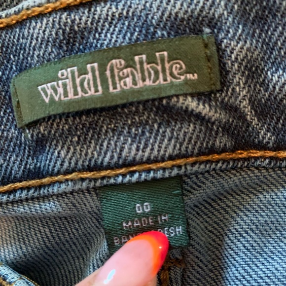 wildfable highest rise straight jeans w/ holes - Picture 3 of 4